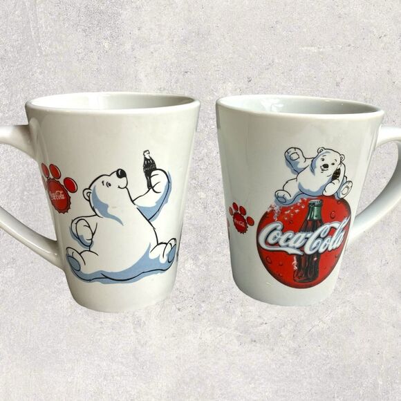 Coca Cola Coffee Mugs 2001 - Set of Two - Picture 2 of 5